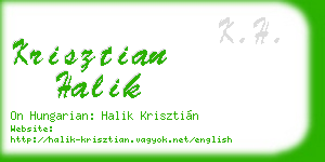 krisztian halik business card